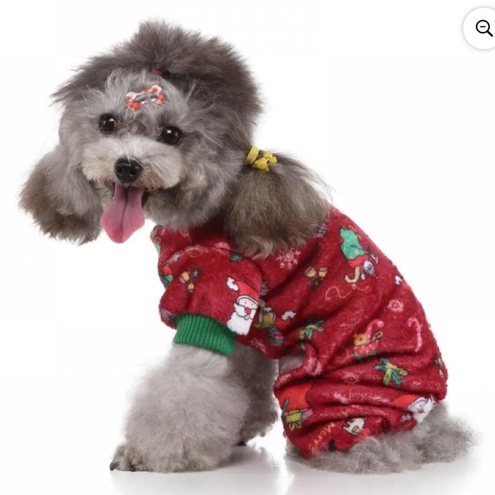 New without tags Festive Santa Red Dog Pajamas